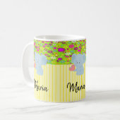 エレファントイエローホワイトストライプマグカップ コーヒーマグカップ (正面左)