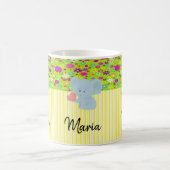 エレファントイエローホワイトストライプマグカップ コーヒーマグカップ (中央)