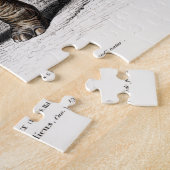 エレファントイラストレーションヴィンテージアートプリント ジグソーパズル (側面)