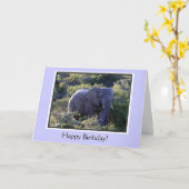 エレファントインツリーズハッピーバースデー カード (黄色い花)