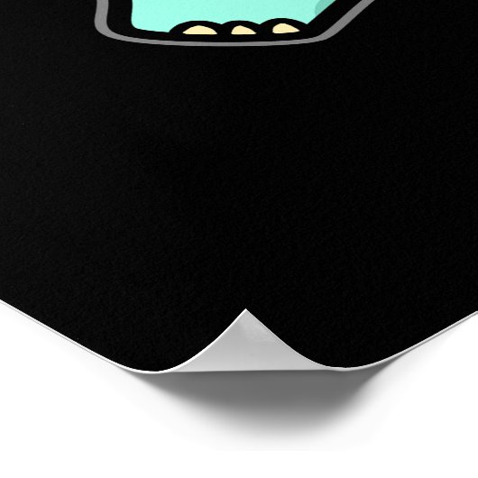 エレファントウおもしろいェンプンダークBG ポスター (角)