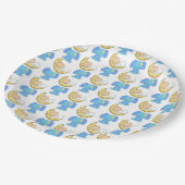 エレファントウィズムーンベビーデザイン ペーパープレート (アングル)