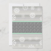 エレファントウィンター招待状ミントラルベビーシャワー 招待状 (裏面)