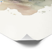 エレファントウォーターカラーアート ポスター (コーナー)