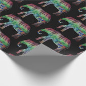 エレファントウォーターカラーアート ラッピングペーパー (角)