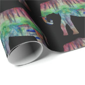 エレファントウォーターカラーアート ラッピングペーパー (ロールコーナー)