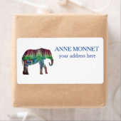 エレファントウォーターカラーアート ラベル (インサイチュ)