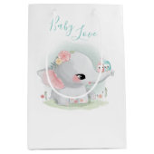 エレファントウォーターベビーラブミディアム抱き枕 ミディアムペーパーバッグ (正面)