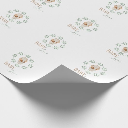 エレファントウォーターリースベビーラブ ラッピングペーパー (角)