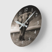 エレファントオンビーチ ラウンド壁時計 (傾斜)