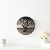 エレファントオンビーチ ラウンド壁時計 (ホーム)