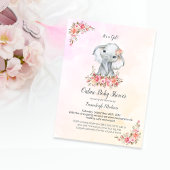 エレファントオンライン赤ちゃんシャワーボホシックサンゴ ポストカード