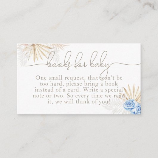 エレファントオ男の子サファリ赤ちゃんシャワーブックリクエスト エンクロージャーカード (正面)