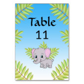 エレファントカイトボーイブルーグラデーションテーマベビーシャワー テーブルナンバー (裏面)