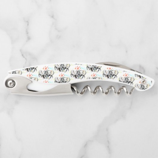 エレファントカップルウェイターのコルク ソムリエナイフ (正面)