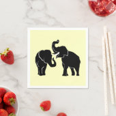 エレファントカップルカスタムカラーズファミリーナプキン スタンダードカクテルナプキン (インサイチュ)