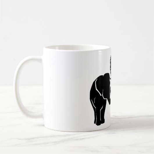 エレファントカップルカスタムカラーズマグ コーヒーマグカップ (左)