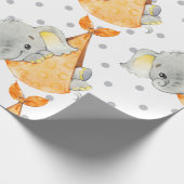 エレファントカブカイト子供部屋ベビーギフト新生まれ着 ラッピングペーパー (角)