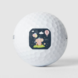 エレファントカートーンデザイン ゴルフボール