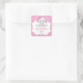 エレファントガールスクエアステッカーラベル スクエアシール (バッグ)