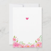 エレファントガールピンクバースデーパーティリトルピーナッツ サンキューカード (裏面)