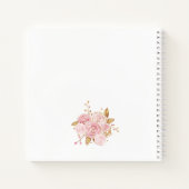 エレファントガールピンクフローラ1stバースデーゲストブック ノートブック (裏面)