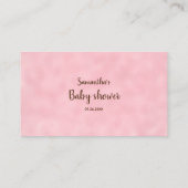 エレファントガールピンク赤ちゃんシャワーおむつラッフルカード エンクロージャーカード