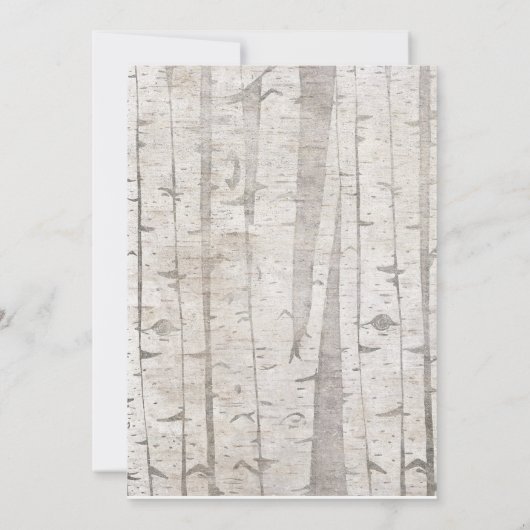 エレファントガールベビーシャワー招待状素朴 招待状 (裏面)