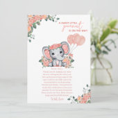 エレファントガールベビーシャワー サンキューカード (スタンド正面)