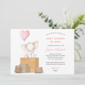 エレファントガール赤ちゃんシャワーbyメールの招待状 招待状 (スタンド正面)