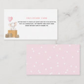 エレファントガール赤ちゃんシャワーbyメール囲いカード エンクロージャーカード (正面/裏面)