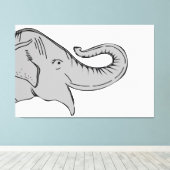 エレファントキャンバス キャンバスプリント (インサイチュ (ウッドフロア))