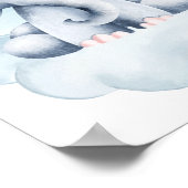 エレファントクラウド子供部屋ポスターキッズルームプリント ポスター (角)