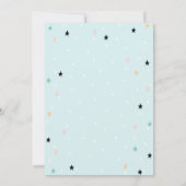 エレファントクラウド、キラキラ小さな星の赤ちゃんシャワー 招待状 (裏面)