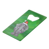 エレファントクリスマスオングリーン クレジットカード栓抜き (正面アングル)