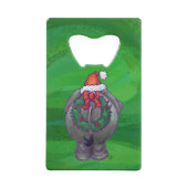 エレファントクリスマスオングリーン クレジットカード栓抜き (裏面)