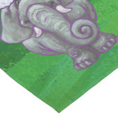 エレファントクリスマスオングリーン ショートテーブルランナー (コーナー)