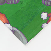 エレファントクリスマスオングリーン フリースブランケット (角)