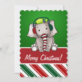エレファントクリスマスカード 招待状