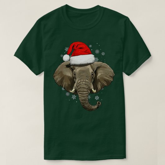 エレファントクリスマスズゾーサファリキーパー動物愛好家 Tシャツ (デザイン正面)