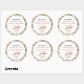 エレファントグリーンクリスマスサンタハットベビーシャワー ラウンドシール (シート)