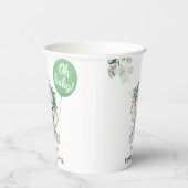 エレファントグリーンバルーングリーンベビーベビーシャワー 紙コップ (右)