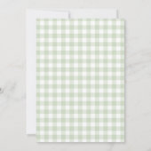 エレファントグリーンバルーン男女兼用ベビーシャワー 招待状 (裏面)