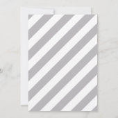 エレファントグレイストライプズ赤ちゃんシャワー招待状 招待状 (裏面)