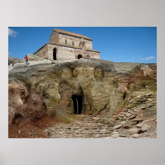 エレファントケーブスキャンバス ポスター (正面)