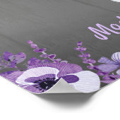 エレファントゲストブックページ代替素朴紫 ポスター (角)