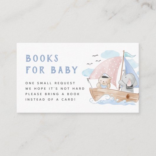エレファントサイルボートブックスベビー エンクロージャーカード (正面)