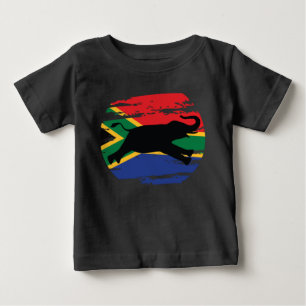 エレファントサウスアフリカサファリヴィンテージ ベビーTシャツ