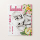 エレファントサファリアルファベットキッズジグソーパズル ジグソーパズル (縦)