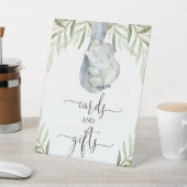 エレファントサファリカードとギフト赤ちゃんシャワーのサイン 台座サイン (インサイチュ)